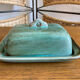 Glazed terracotta butter dish