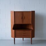 Meuble d'angle en teck avec bar