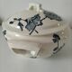 Lion Soup Tureen – Blue-grey Hollyhocks 1890-1920