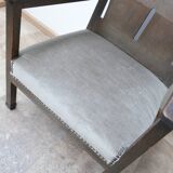 Antique Art Deco Oval Back Amsterdam School Armchair