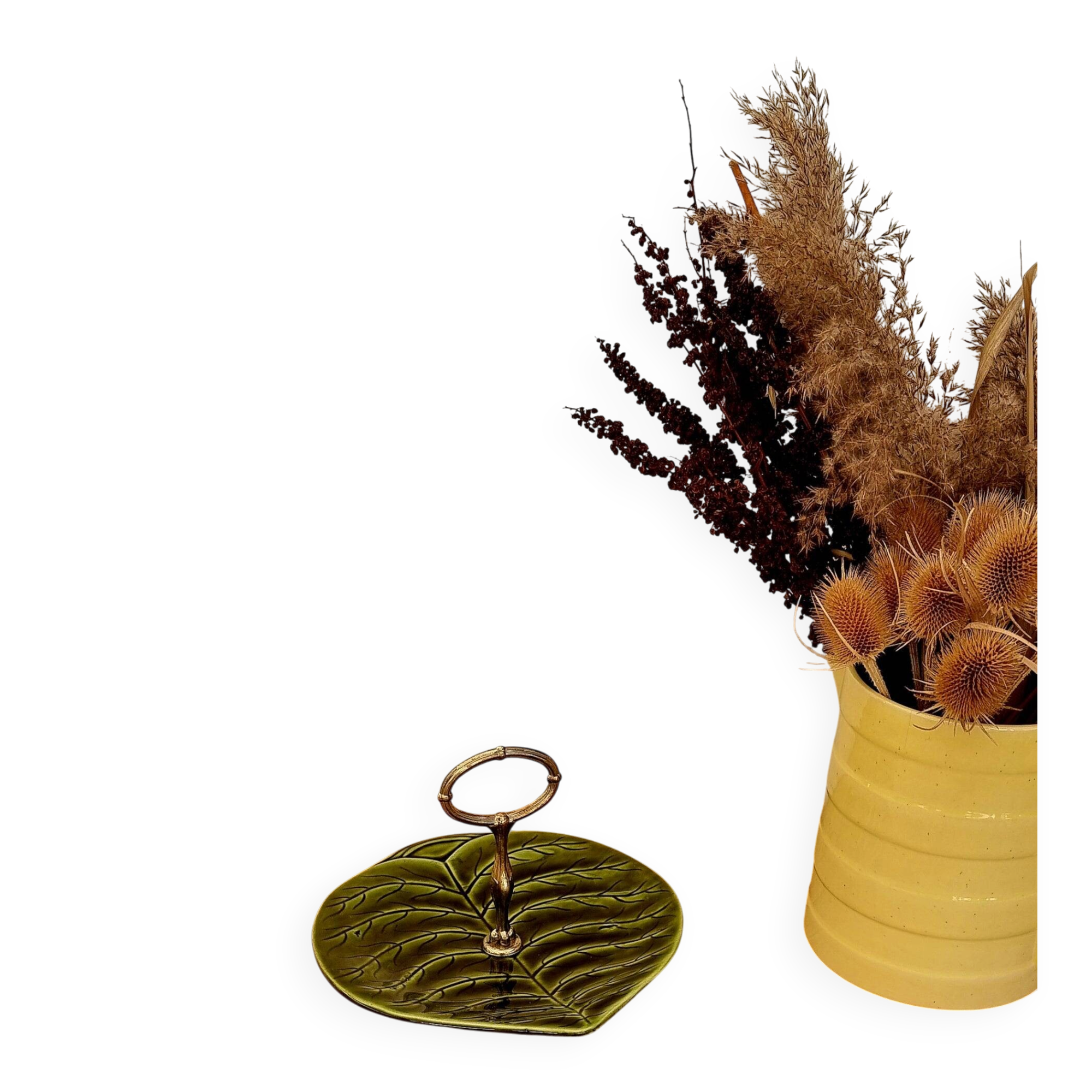 Plat serviteur feuille Sarreguemines