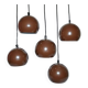 Set of 5 Mid-Century Design Ceiling Lamps Bubbles, E.S.Horn, Denmark, 1970s