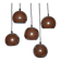Set of 5 Mid-Century Design Ceiling Lamps Bubbles, E.S.Horn, Denmark, 1970s