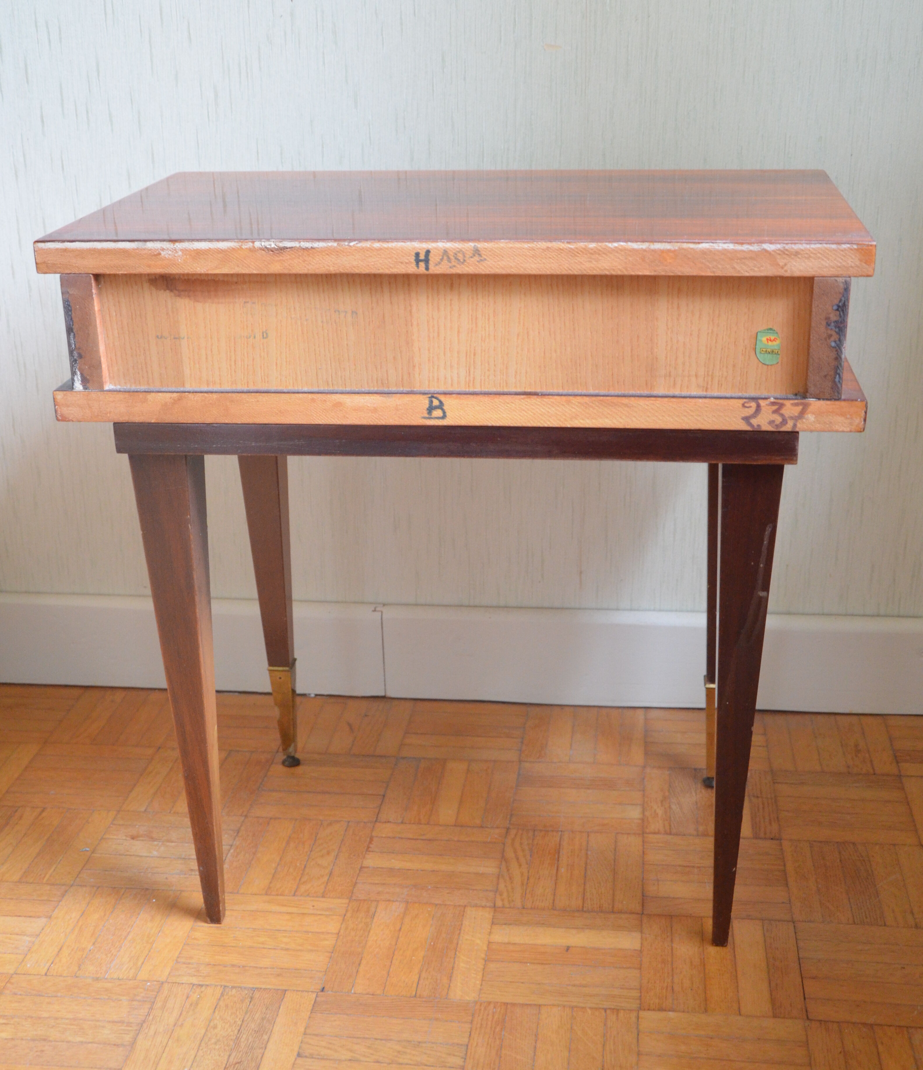 Lacquered wooden bedside