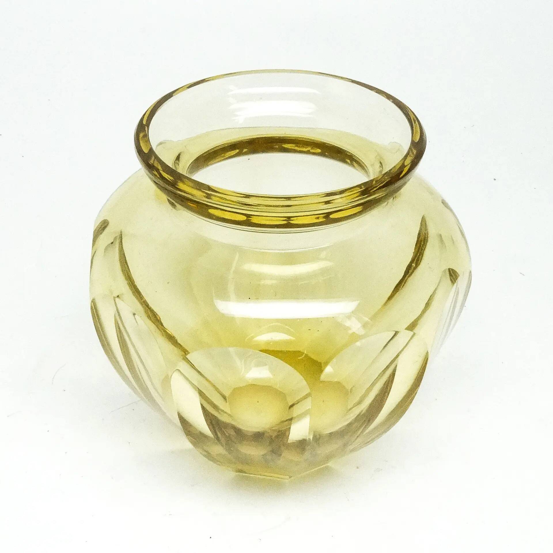 Art Deco vase, crystal, design by J. Hoffmann, Bohemia, Czech Republic, 1930s