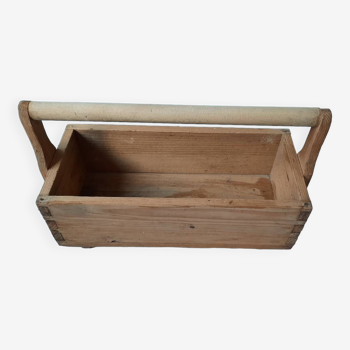 Old pine box with handle