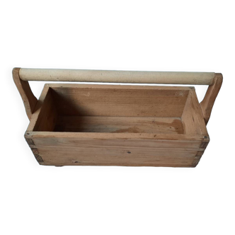 Old pine box with handle