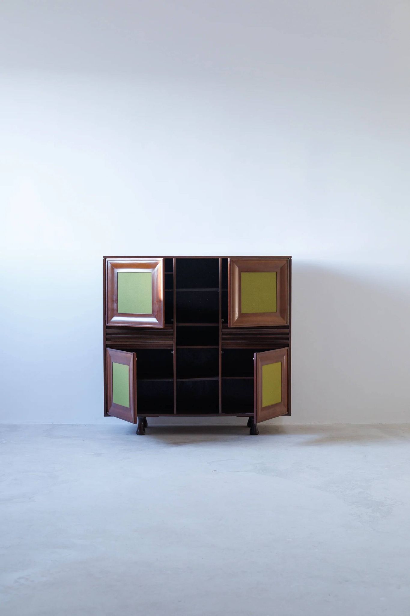 Angelo Mangiarotti for Sorgente dei Mobili | Mahogany cabinet, Italy, 1960s