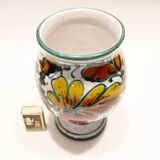 ceramic vase or footed bowl with floral decoration Italy 1960s