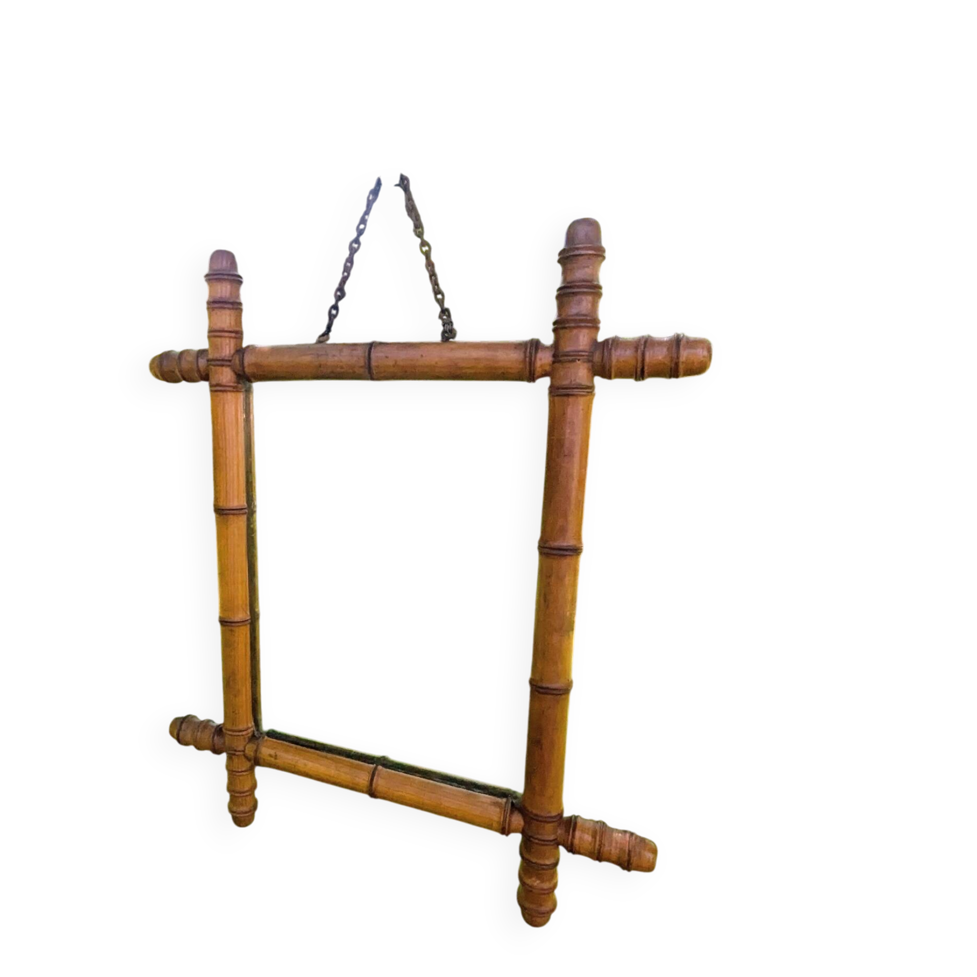 Antique wall mirror bamboo style Art Deco 1900