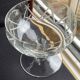 8 ½ cut crystal champagne glasses