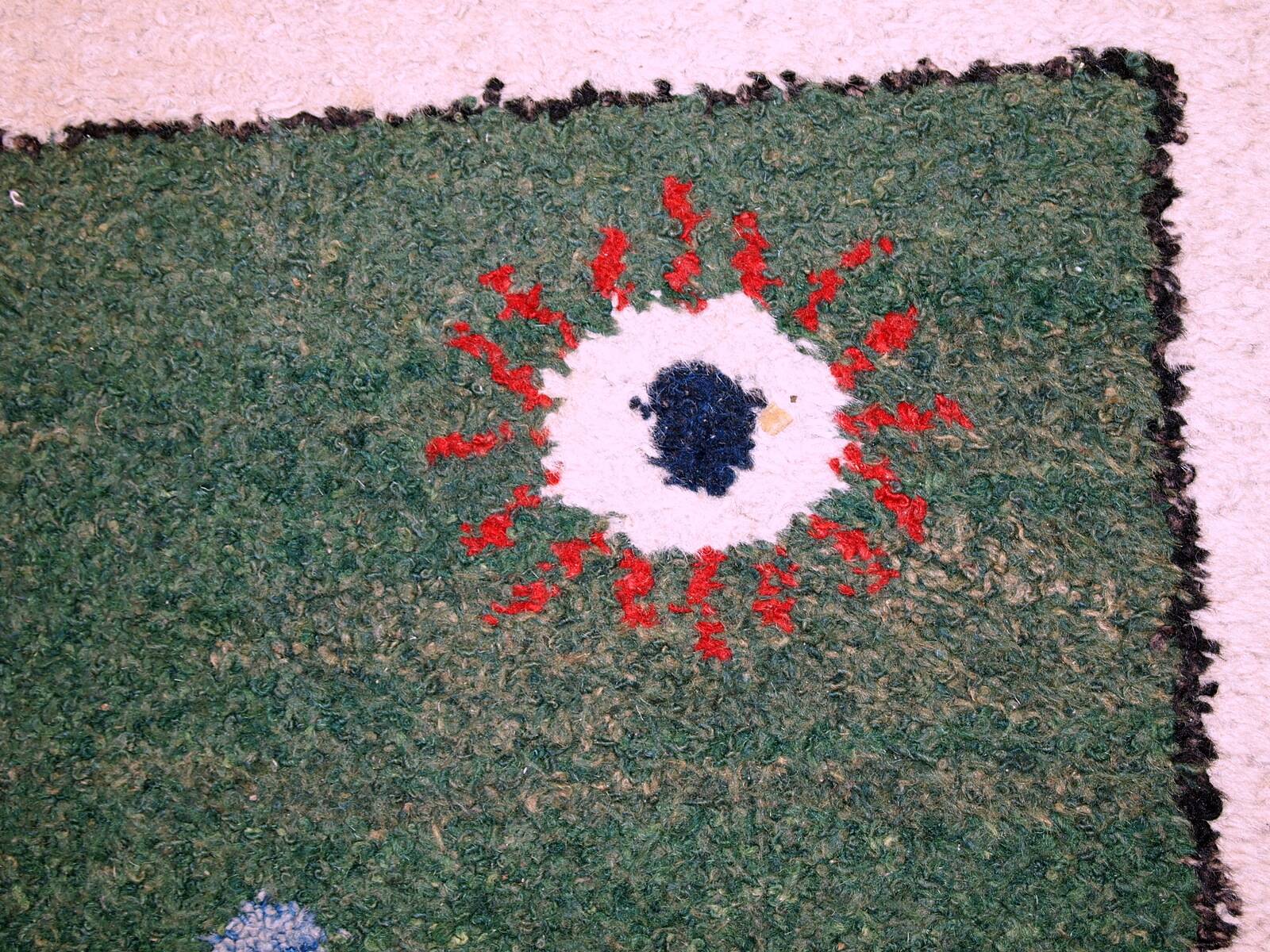 Tapis vintage fait main Gabbeh du Moyen-Orient 140cm x 215cm (1960s)