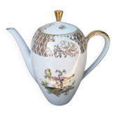 Théière / Cafetière Vintage en Porcelaine de Bavaria - Décor Oiseaux E