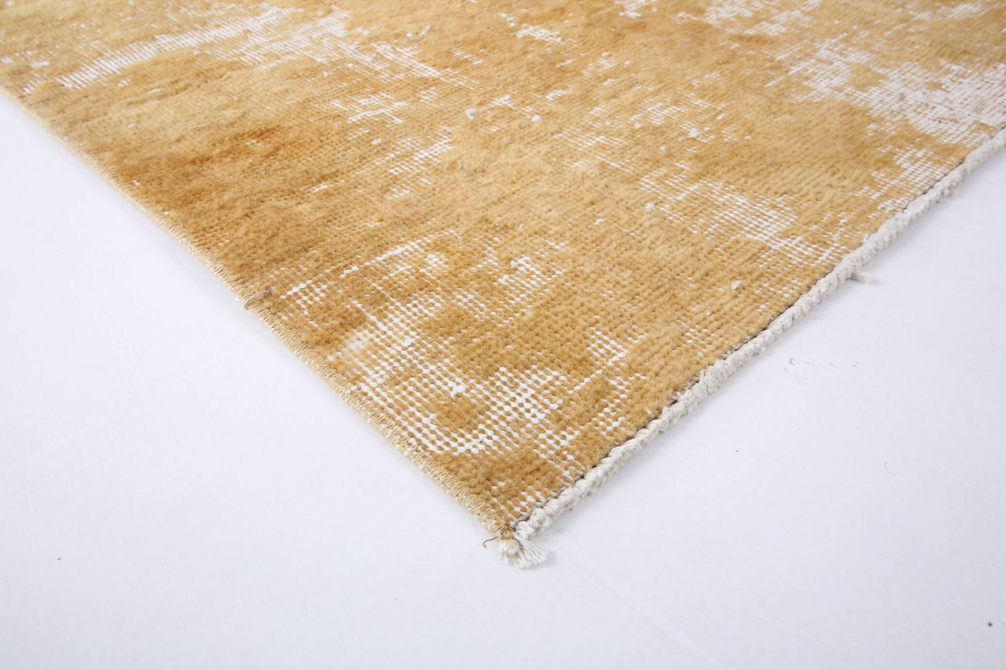 Tapis turc traditionnel vintage moutarde