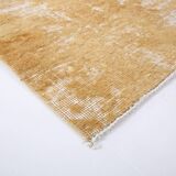 Turkish Traditional Mustard Vintage Area Rug, 108x211Cm