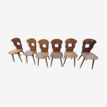 Six chaises bistrot Baumann modèle Gentiane