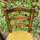Paire de chaises bois et paille