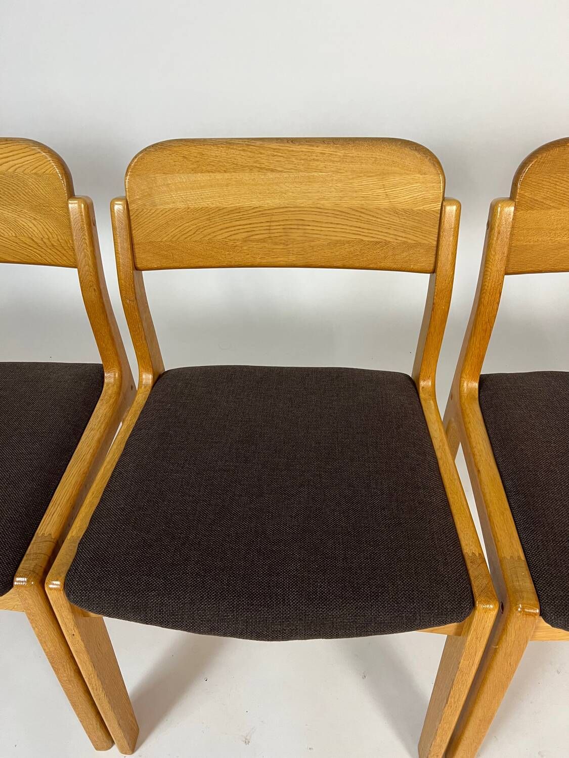 6 oak chairs by Henning Kjaernulf dining chair vintage Danish