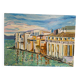 Oil on panel "Mykonos" signed Bul