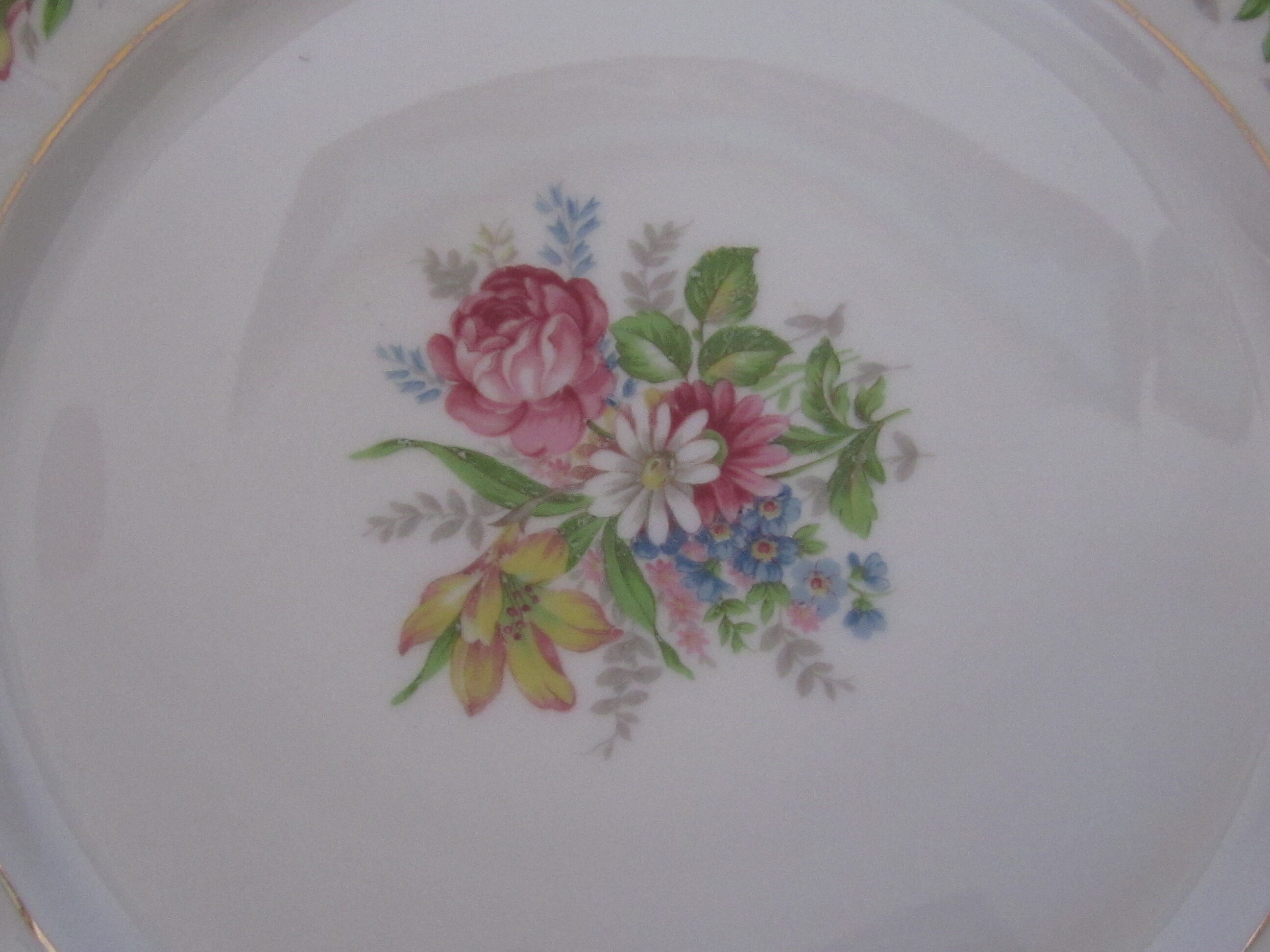 5 flat plates old porcelain Raynaud limoges