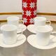 Coffee service Yves Saint Laurent 4 cups heart white porcelain
