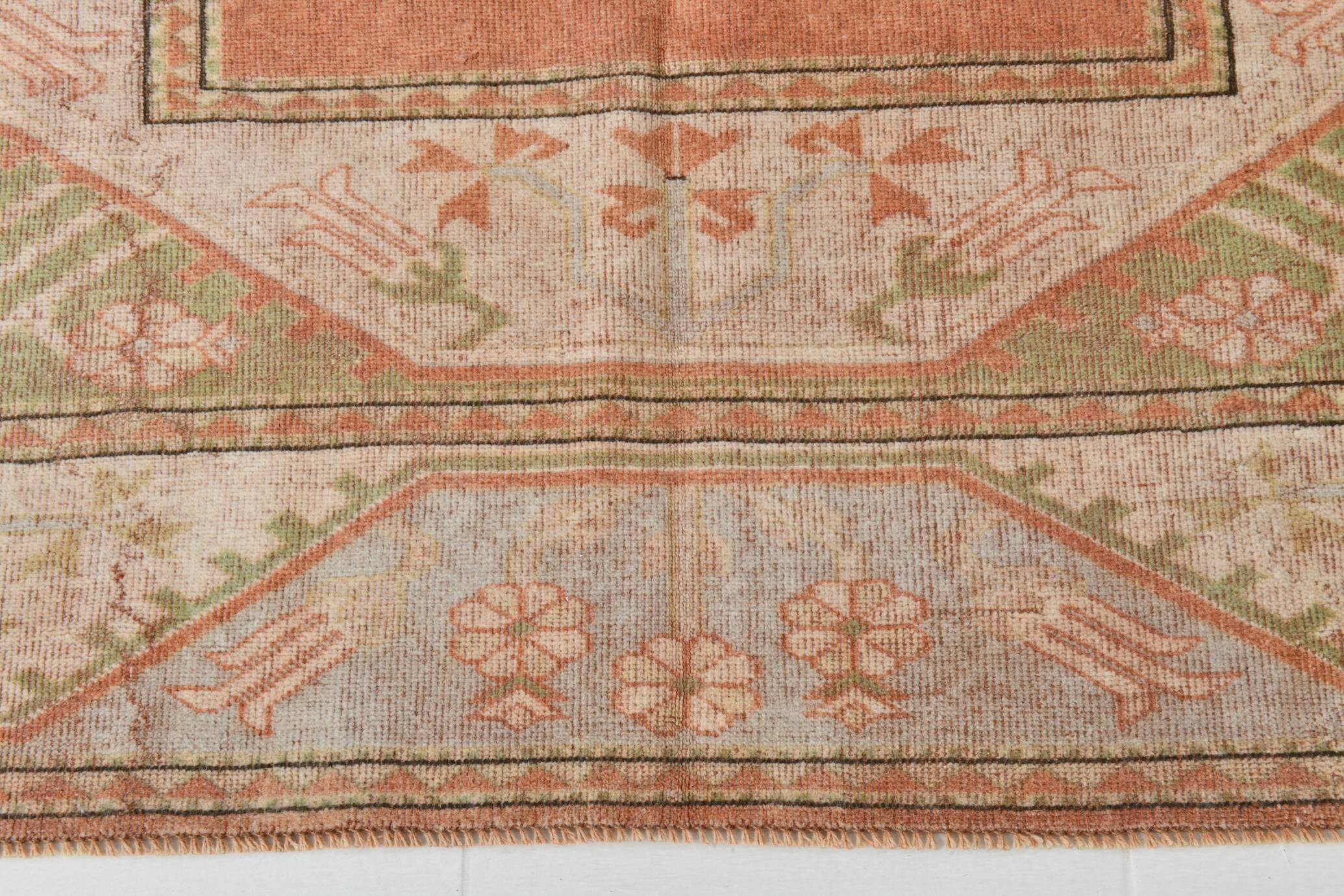 Tapis persan crème pêche 6x9, 195x275 cm
