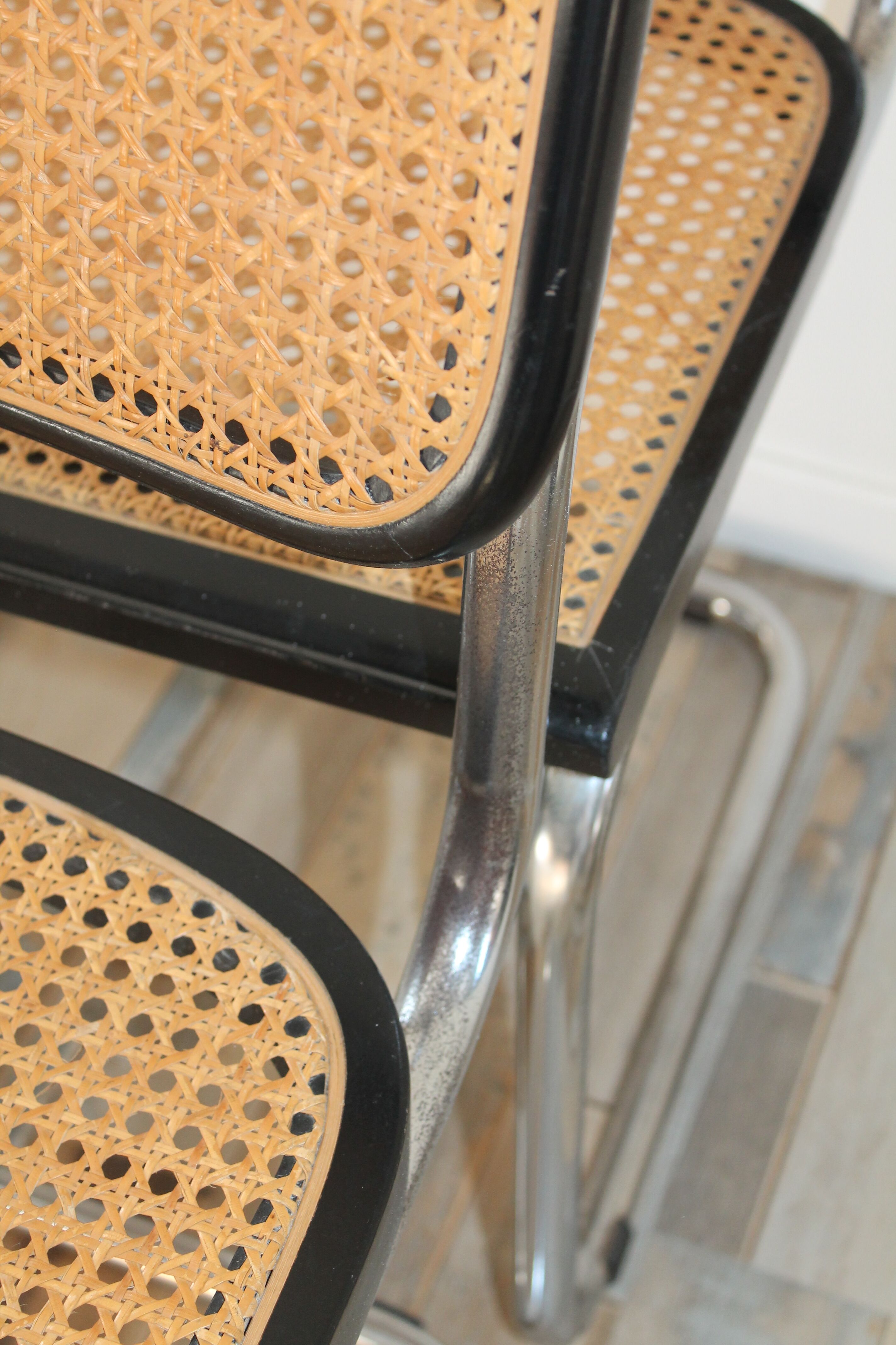 Lot de 4 chaises Cesca B32 par Marcel Breuer