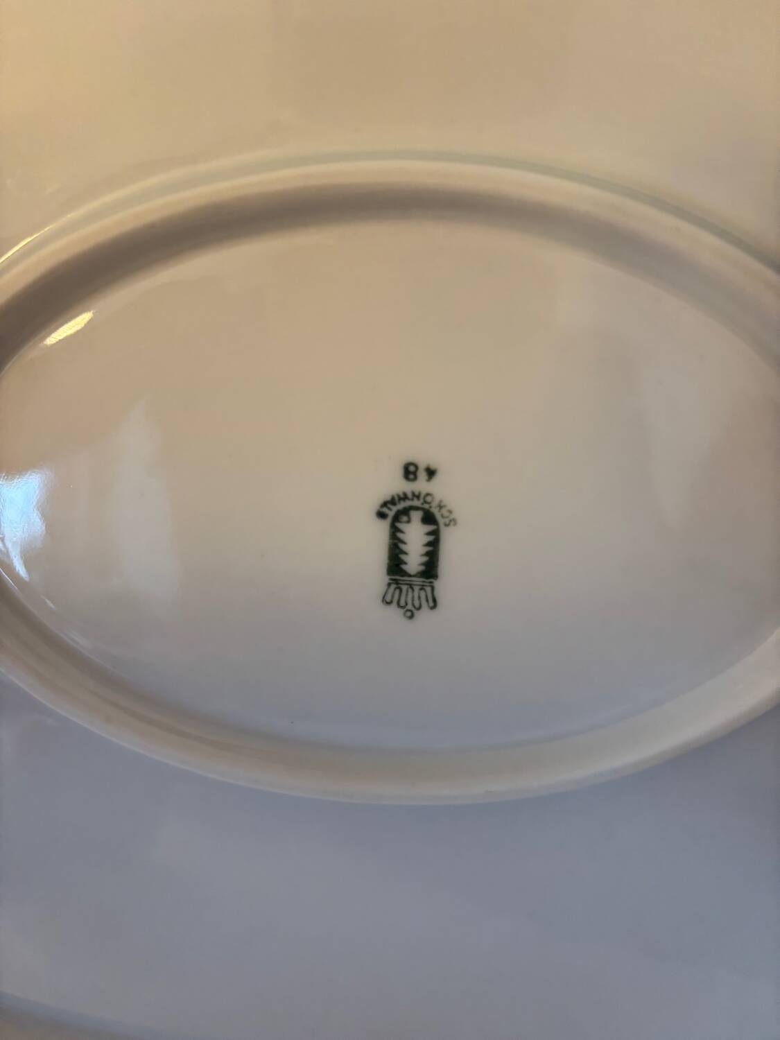 Schonwald glossy white porcelain presentation dish