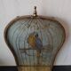 Vintage bird cage trompe-oeil painting
