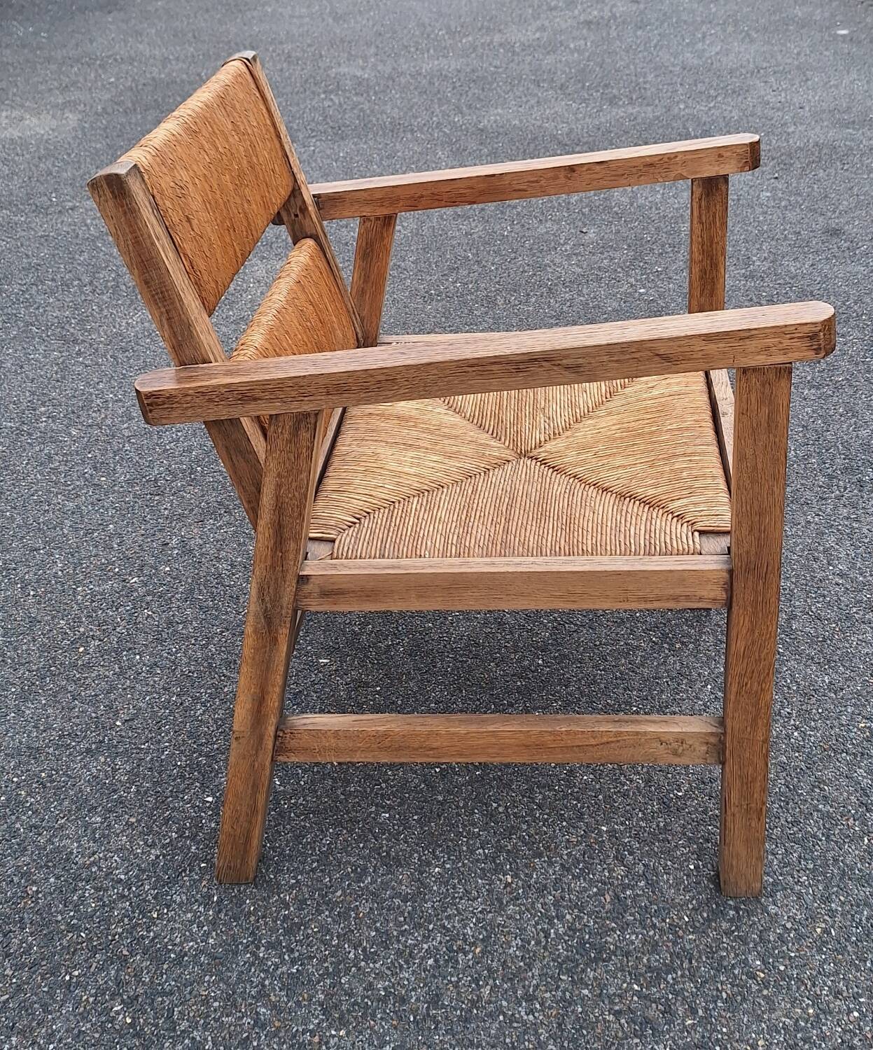 Vintage Brutalist Armchair