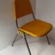 Vintage yellow metal chair Don Albinson for Knoll