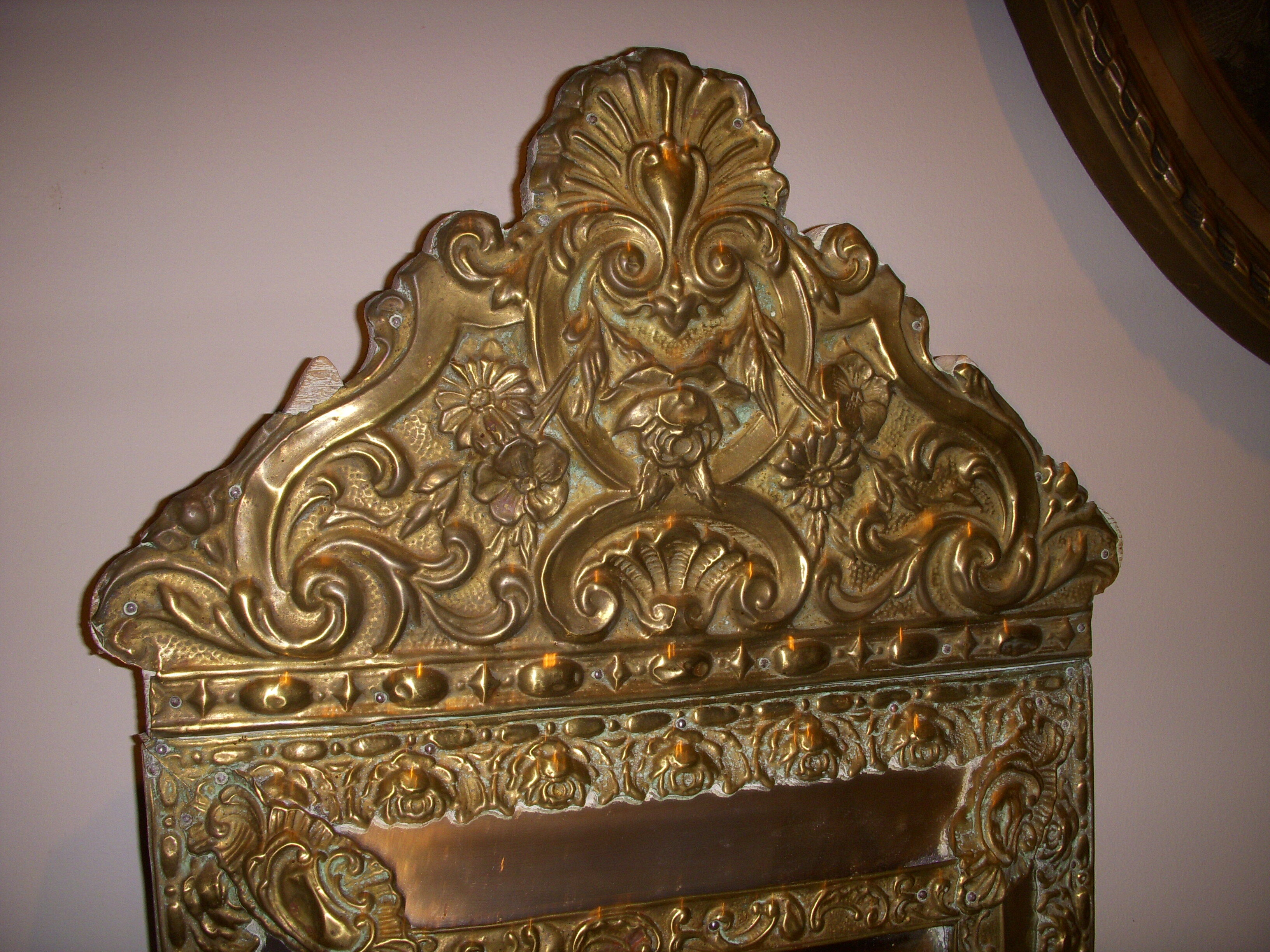 Antique mirror with glazing beads Napoleon lll 59x34cm