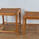 Pair of 70's vintage rattan tables