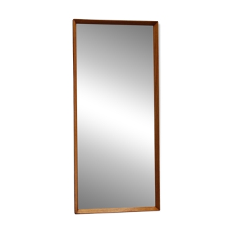 1960s Danish teak rectangular mirror by J. Holmer-Hansen