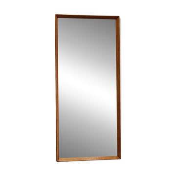 1960s Danish teak rectangular mirror by J. Holmer-Hansen