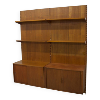 Vintage Teak Wall System by Kai Krisitiansen for Feldballes Møbelfabrik,