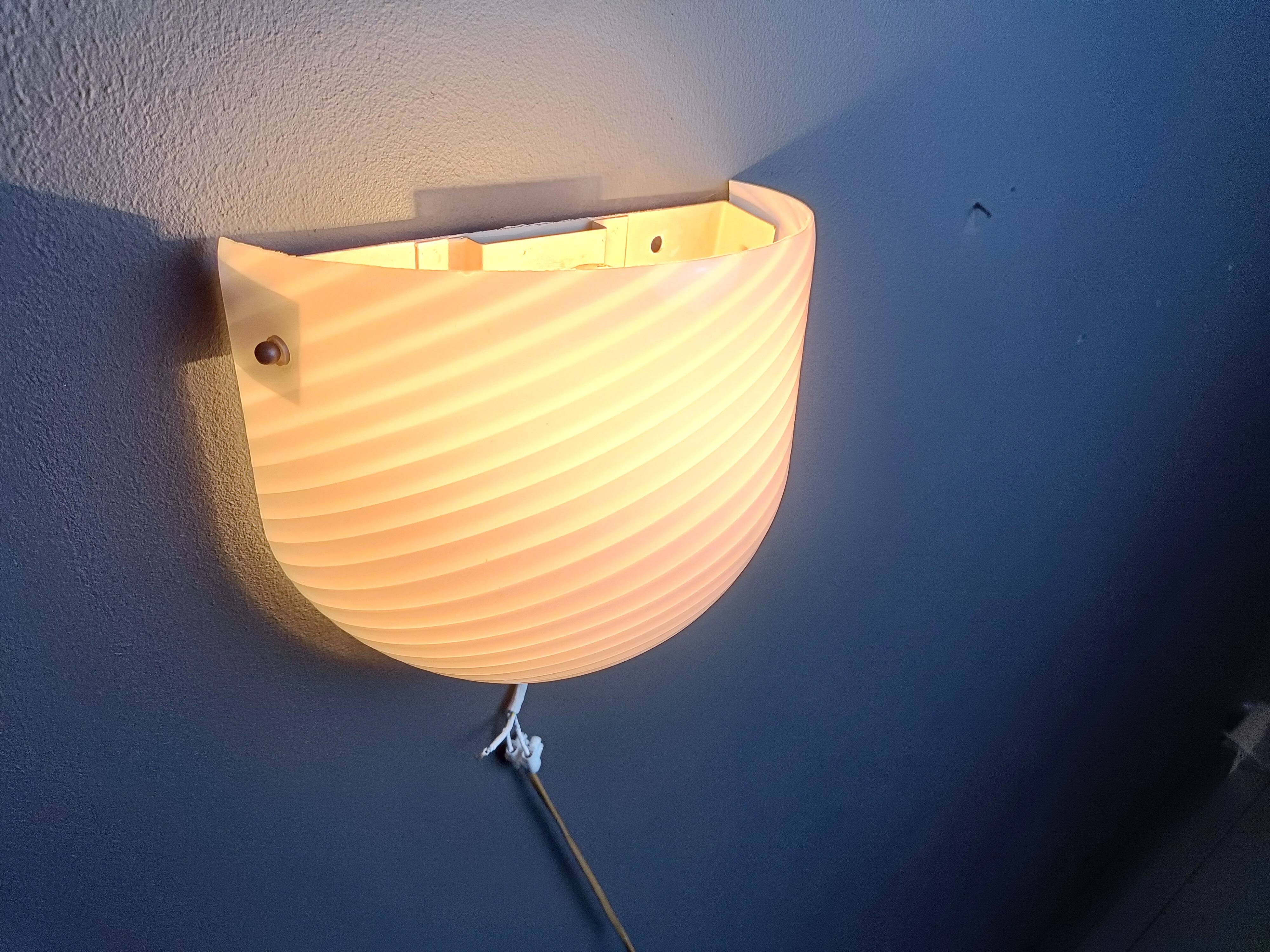 Murano Swirl Glass Sconce by VM-Vetri, Italy, 1970s