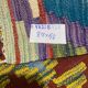 Afghan kilim rug in wool, pastel geometric patterns,