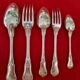 Antique silver-plated monogrammed cutlery set