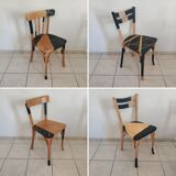 Ensemble chaises bistrot dépareillées