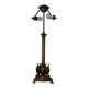 Lampe de table en métal bronze brun – Empire années 1910, design italien avec motifs animaliers, lampe de bureau classique