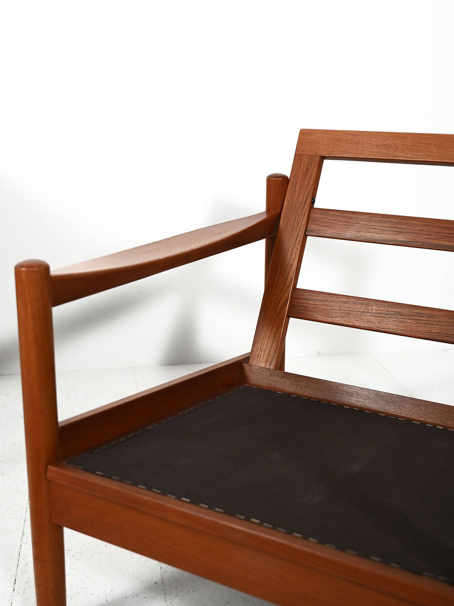 Pair of Danish 1950s teak armchairs