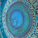 Large blue pottery bowl Rimini by Aldo Londi for Bitossi, Italy, 1960s.