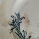 Set of 4 ancient iron lands – naturalistic decorations – around 1890-1910