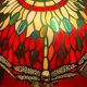 antique bronze lamp, glass paste lampshade, electrically redone