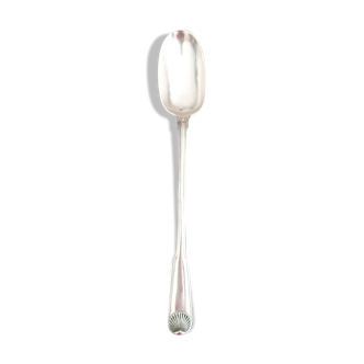 Silver metal serving spoon