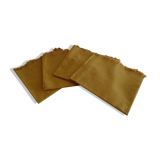 4 vintage camel fringed napkins