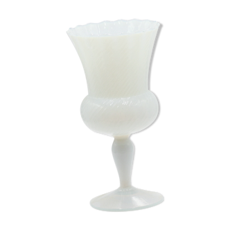 White opaline vase