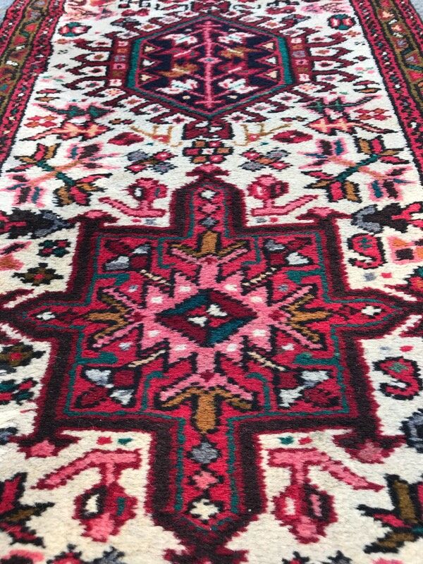 Tapis vintage Persan couloir Heriz 62x340 cm