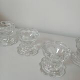 Set of 4 glass candle holders, Reims